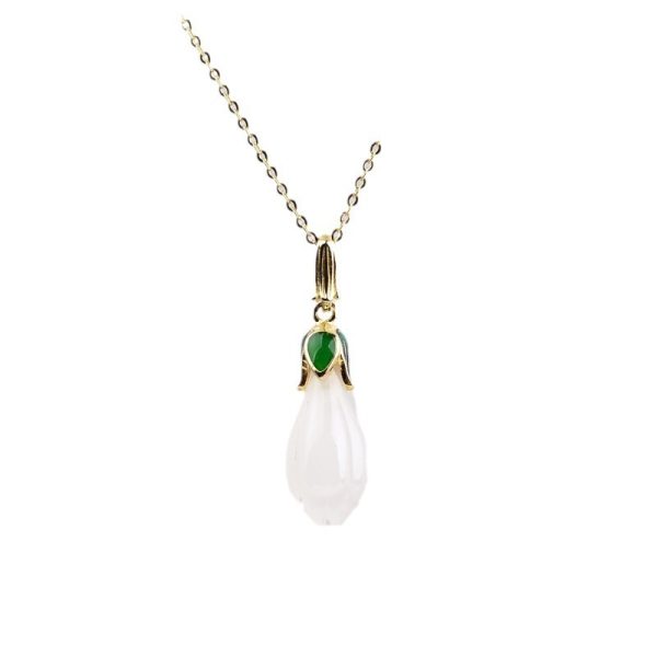 Sterling Silver Magnolia Necklace For Women