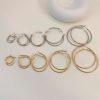 Gold Small Circle Fashion Exaggerated Earrings