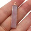 Natural Semi-precious Stone Rectangle Pendant Jewelry Accessories