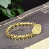 Fashionable And Individual Yellow Crystal Pendant Bracelet