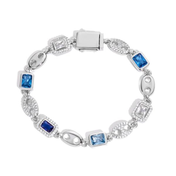 10mm Spring Fastener Colored Gem Pig Nose Bracelet