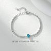 Women's S925 Sterling Silver Diamond Inlaid Zircon Bracelet