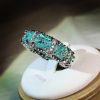 Couture Jewelry Set With Aquamarine Topaz Ring