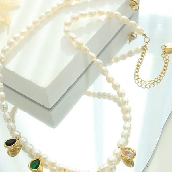 Crystal Stone Cold Simple Necklace