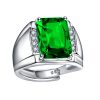 Open Brazil Natural Amethyst Colored Gems Ring