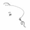 Cold Wind No Hole Earring Set Retro Zircon Snake-shaped Chain Ear Clip