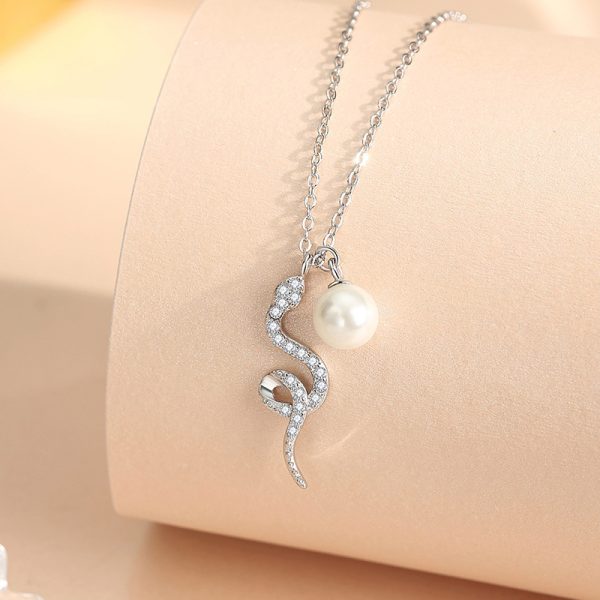 White Gold Color Rose Gold Necklace