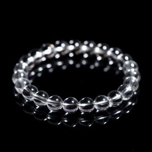 Natural Donghai Old Materials White Water Round Beads Crystal Bracelet