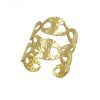 Pig Nose Hollow Design Large Brass Open-ended Bracelet