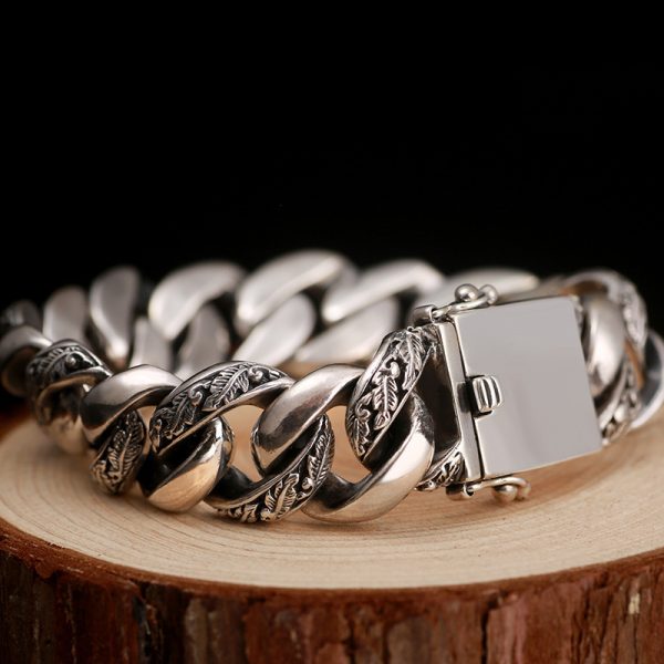 Retro Personalized Smoky Rain Retro Hip Hop Bracelet Motorcycle Men