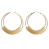 Twisted Diamond Geometric Circle Stud Earrings
