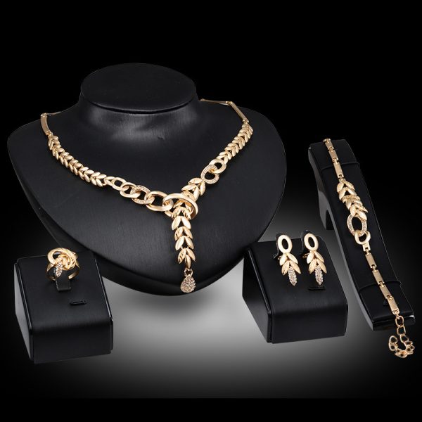Ethnic Style Alloy Necklace And Earrings Four-piece Jewelry Set