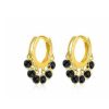 Silver Needle One Piece Diamond Earrings Double Circle Fashion Trend