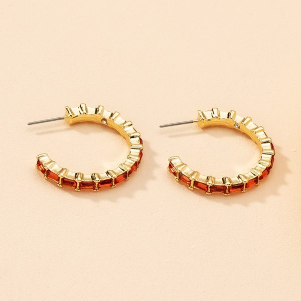 Geometric C- Word Vintage Circle Earrings