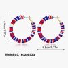 Retro Circle Mixed Color Semi-precious Stones Earrings