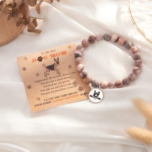 Puppy Pendant Stainless Steel Round Board Bracelet