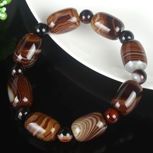 A Lucky Drum Bead Buddhist Prayer Bead Bracelet