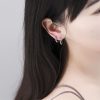 S925 Sterling Silver Solid Circle Earrings For Men And Women