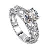 Zircon Ring Colorful Gold Four Claw Diamond