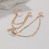 Ear Bone Clip Ear Line Integrated Long Tassel Earrings Micro Set Zircon Five Pointed Star Earrings Ear Clip Jewelry