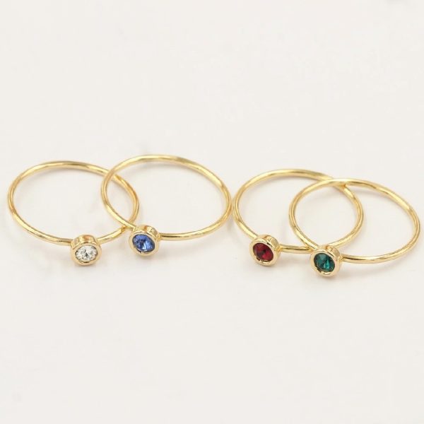 14K Gilded GF Zircon Rings Knuckle DIY Ornament Accessories Light Body Ring
