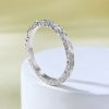 S925 Entire Sterling Silver Crushed Ice Ring