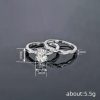 Classical Zircon Simple Ring Two-piece Wedding Dress