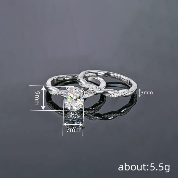 Classical Zircon Simple Ring Two-piece Wedding Dress