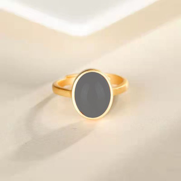 Ancient Law Gold Ring Gilding Gold Ring Red Agate