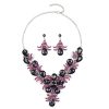 Diamond-Set Alloy Drop-Shaped Exaggerated Jewelry Necklace