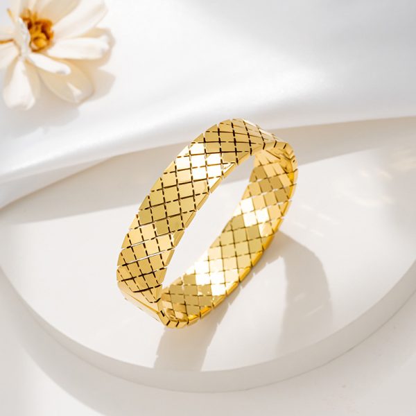 Non-fading Titanium Steel Casting Square Wide Bracelet