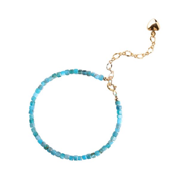 Women's Natural Blue Apatite Crystal Bracelet