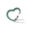 Women's Fashion Color Diamond Micro Set Heart Shape Earrings