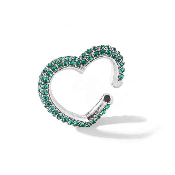 Women's Fashion Color Diamond Micro Set Heart Shape Earrings