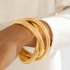 New Multi-layer Line Winding Geometric Open Bracelet Suit