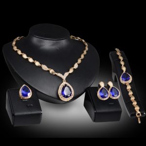 Simple Alloy Jewelry Set Necklace Earrings