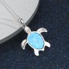 Cute Turtle OPAL Pendant Charm All-match Necklace