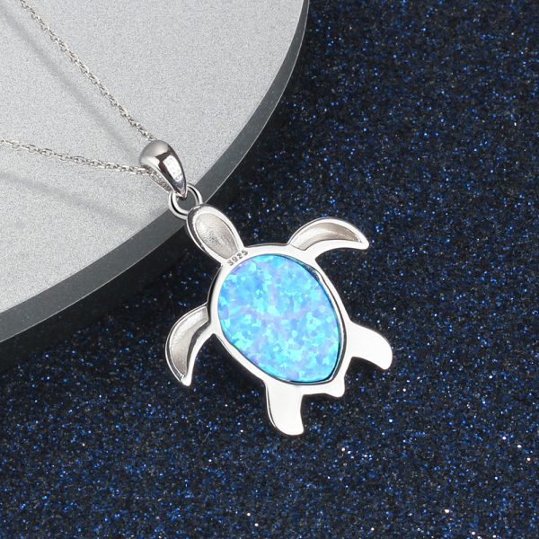 Cute Turtle OPAL Pendant Charm All-match Necklace