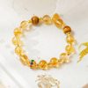 Yellow Transparent Glass Women Bracelet