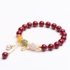Tian Yu Natural Beeswax Purple Gold Sand Bracelet For Women