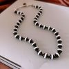 Black And White Beaded Necklace Design Sense Niche Trendy Personality