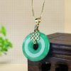 Jade Coin Buckle Pendant Necklace