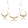Multicolor Cutout Round Beads Necklace And Earrings Suite Necklace Jewelry