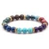 Seven-color Beaded Stone Bracelet Bracelet Hemp Point Stone Beaded Bracelet