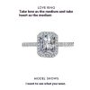 Women's Sterling Silver Moissanite Closed Ring