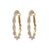S925 Silver Needle European And American Micro-inlaid Zircon Circle Earrings