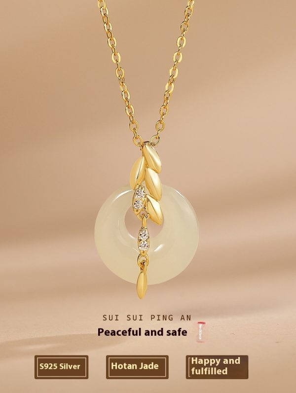 Chinese Style Wheat Necklace Panicle Safe Clavicle Chain