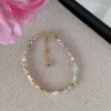 14K Gilded Purple Small Pieces Of Silver Pearl Mini Irregular Bracelet
