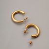 European And American Simple Atmospheric Circle Stud Earrings