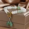 Tian Shan Cui Abacus Beads Jade Bracelet Retro Butterfly Tassel